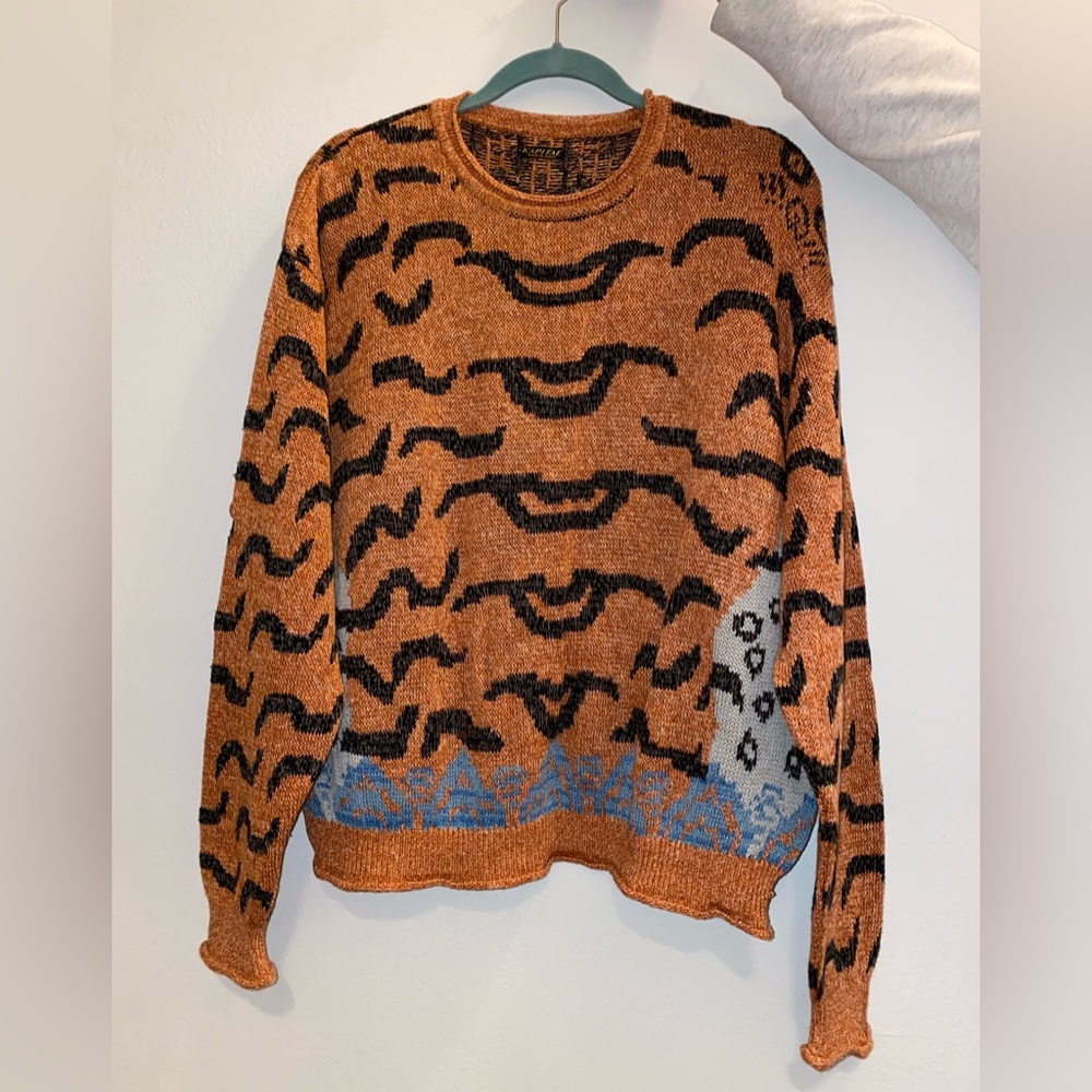 Kapital 7G LINEN NEPAL TIGER CREW SWEATER